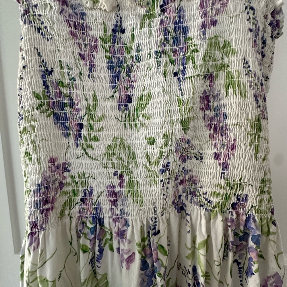 Hill House Floral Nap Dress with Purple and Green - Picture 2 of 3